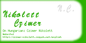 nikolett czimer business card